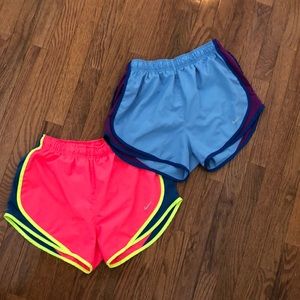 2 pair of Nike dri-fit women’s running shorts; MED